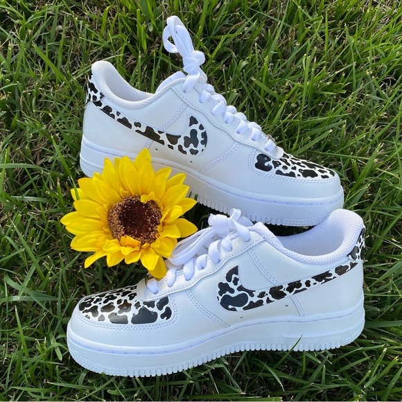 Custom Cow Print Air Force 1s